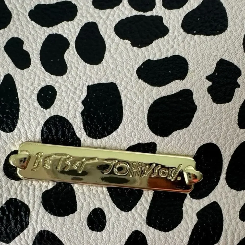 Betsey Johnson Leopard Print Zippered Pouch Case